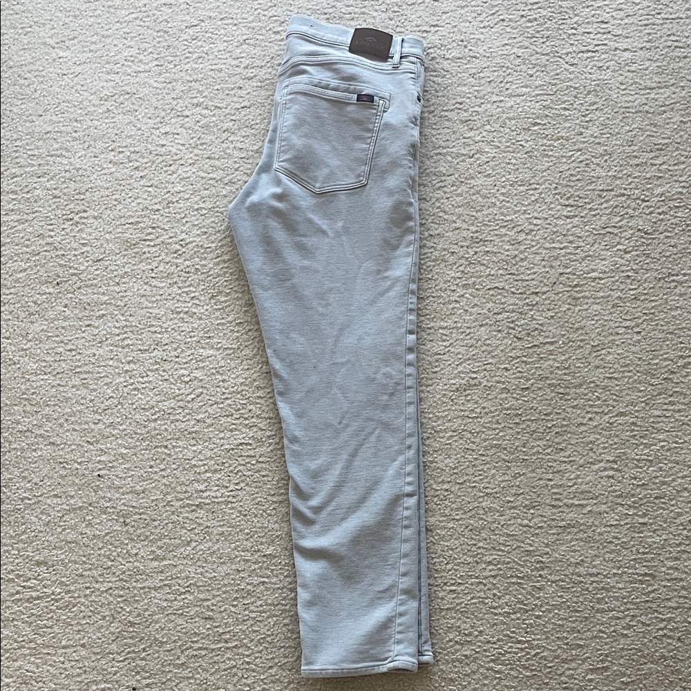 Faherty Men's Light Gray Slim Jeans